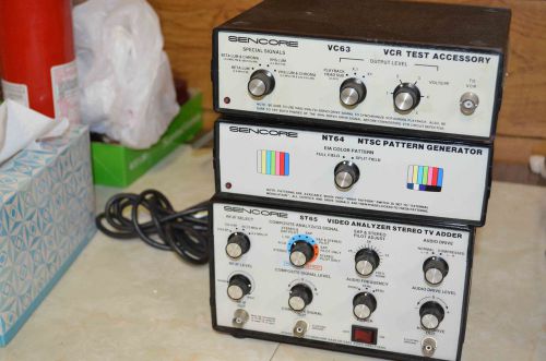 Sencore VC63 VCR Test NT64 NTSC Pattern Generator ST65 Video Analyzer Stereo TV