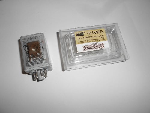 Dayton 5X827N DPDT Relay 120V Coil, 16A Contacts Octal Socket  8-Pin NEW