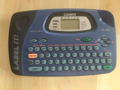 Casio KL-100 Label Printer (EZ Label Printer) w/Tape