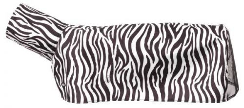 Tough-1 600D Waterproof Poly Sheep Blanket w- Mesh - Zebra Black-White - X-Small