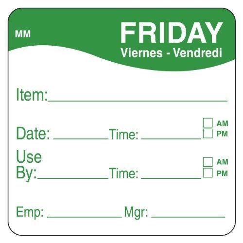 Daymark it1100355 movemark day of the week removable label, friday, for sale