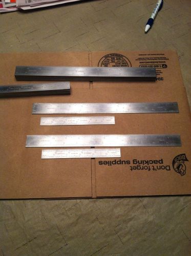 FOWLER 12&#034; &amp; 6&#034; Rigid Ruler rule Aviation Aircraft 52-339-012 4R &amp; 52-339-006 4R