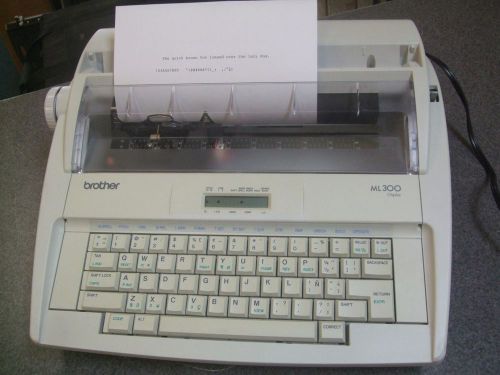 Brother ML300 Portable Electronic Typewriter w/Dictionary Tested &amp; Working #RTO