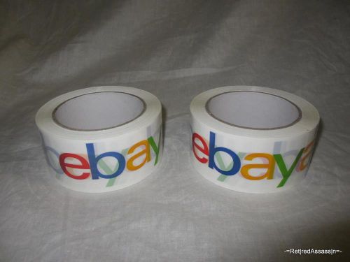 Lot (2) NEW Rolls eBay Branded Logo Packing Tape 2&#034; x 75 Yds Rolls Packinging