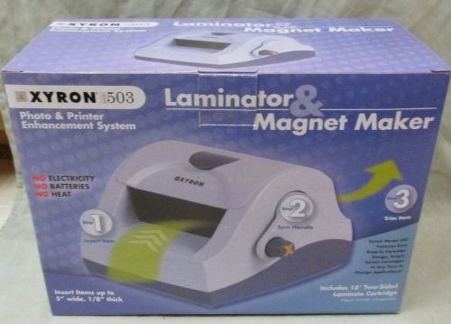 XYRON MODEL 503 LAMINATOR &amp; MAGNET MAKER PHOTO &amp; PRINTER ENHANCEMENT, NEW IN BOX