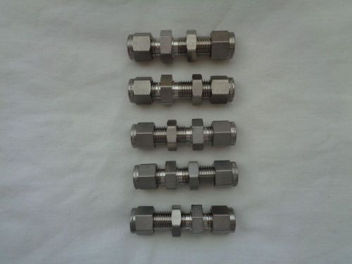 Swagelok 316 Bulkhead Union Tube Fitting (1 lot of 5 pieces)