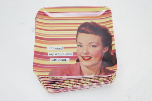 (14) anne taintor melamine mini tray, i dreamed my whole desk was clean (#81039) for sale