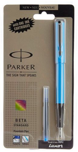 Parker Beta Standard Fountain Pen - Blue Body, Blue Ink