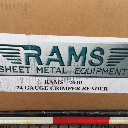 NEW Rams Model 2010 Sheet Metal 24 Ga Crimper/ Beader , FREE SHIPPING