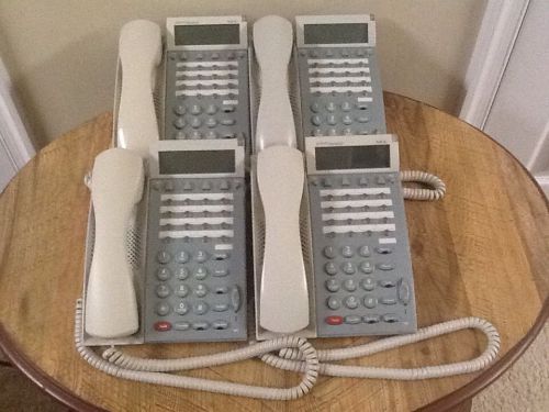 LOT OF (4) NEC DTERM SERIES E DTP-16D-1 BUSINESS PHONES WHITE