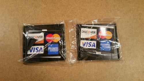 2 NEW DISCOVER, MASTERCARD, VISA, AMERICAN EXPRESS COUNTER STAND