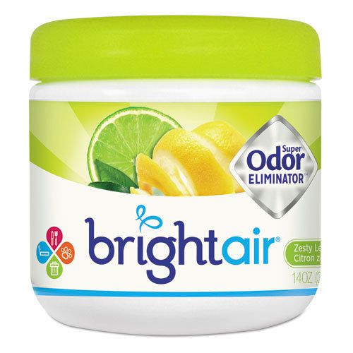 &#034;Super Odor Eliminator, Zesty Lemon &amp; Lime, 14 Oz Jar, 6/carton&#034;