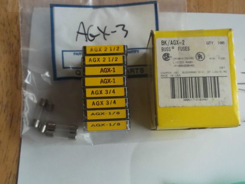 AGX SERIES BUSS 8 1/8A 10 3/4A 7 1A 10 2 1/2A 4 3A 26 2A  NEW