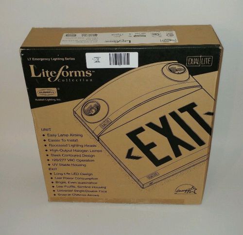 Dual Lite LTURW Emergency Lighting Unit Exit Sign 120 V NRFB