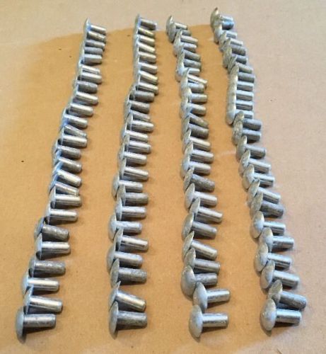 Lot of 100 Brazier Head (Buck) Aluminum Rivets Hard 1/4&#034; X 5/8&#034; Truck Trailer