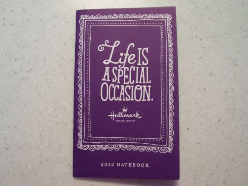 2012 Hallmark Date Book Calendar Booklet 14 Month Pocket Planner =NEW=