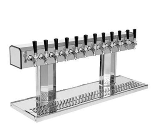 Glastender bt-12-pb-ld bridge tee draft beer tower air-cooled (12) faucets for sale