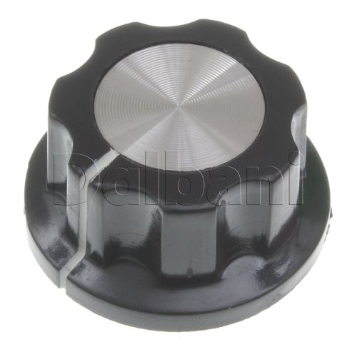 2pcs @$6.50 MF-A02 New Vintage Mixer Knob Black Chrome Top and White Stripe 6 mm