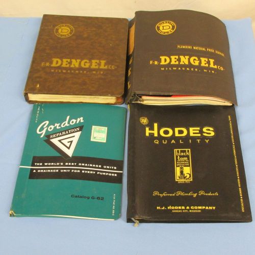 Lot 4 Vtg Catalogs Tubs Sink Urinals Faucets Plumbing Dengel Hodes Gordon