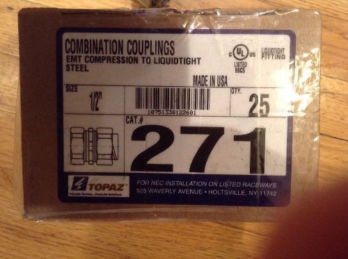 Cf1 1/2&#034; combination coupling, emt to liquidtight box of 25 new. for sale