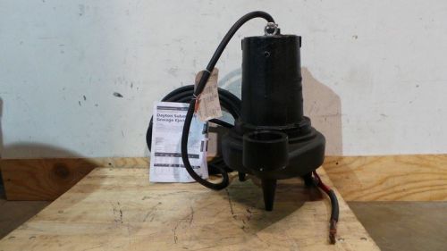 Dayton 2 HP 1750 RPM 230V Manual Submersible Sewage Pump