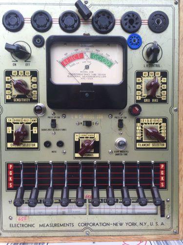 EMC MUTUAL CONDUCTANCE TUBE TESTER MODEL 206 ALL ORIGINAL !!