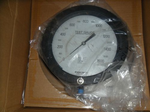 Test gauge ashcroft #85-1082-as-02l-8 1/2&#034; dial 0-1600 kpa 232  psi new  in box for sale