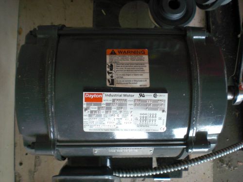 Dayton Industrial  Motor 3 Phase 208 220 440 Volt  electric 1 HP model 2N980J