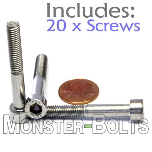 M6 x 45mm – Qty 20 – DIN 912 SOCKET HEAD Cap Screws - Stainless Steel A2 / 18-8