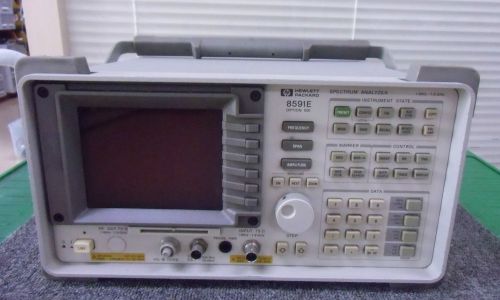 Hp/agilent 8591e portable spectrum analyzer (opt. 001 004 021 119 301) for sale