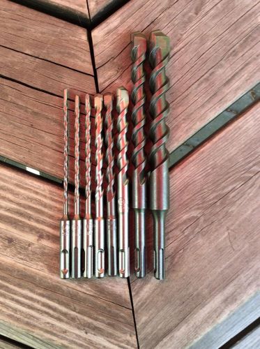 8pc bit set sds-plus 5/32,3/16,1/4,5/16,3/8,1/2,5/8,3/4&#034; heller anchor bore for sale