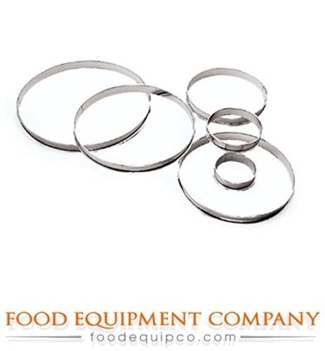 Paderno 47533-32 Tart Ring 12.5&#034; dia. x 3/4&#034; H smooth rigid side stainless steel