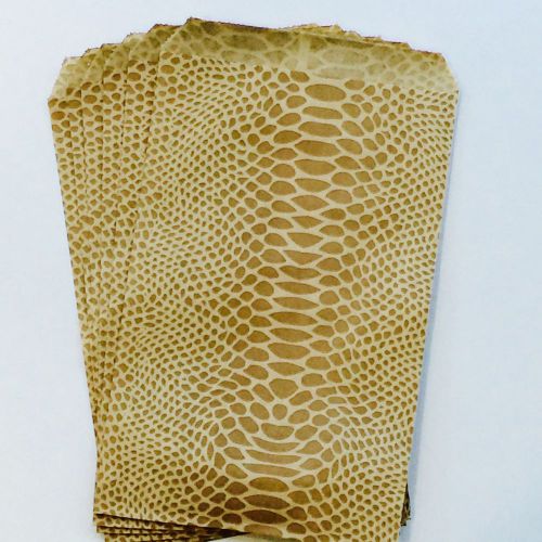 500 4x6 inch SNAKE  Print Paper Merchandise Bags.