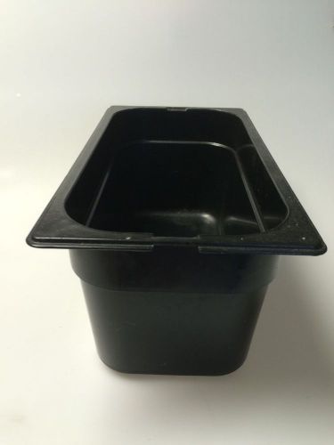 Carlisle Top Notch 1/3 pan, 6&#034; deep, NSF Black plastic