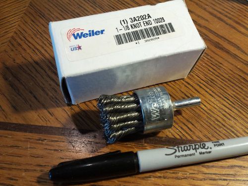 Weiler, knot wheel brush, 1-1/8&#034; dia , made in usa!, new for sale