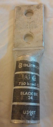 BURNDY double-hole Black Die 24 U39RT CRIMP CONNECTOR *Lot of 8