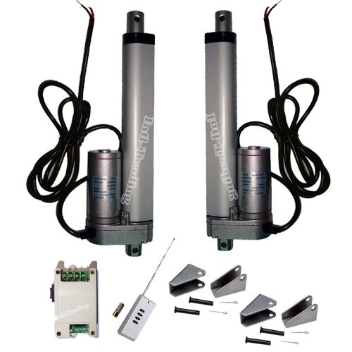 Set of 2PCS Linear Actuators 6&#034; Stroke 1500N 330lbs DC12V &amp;Wireless Control Kits