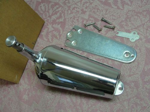 Vintage NOS Chrome Soap Dispenser for Service Gas Station Shop Factory with Box