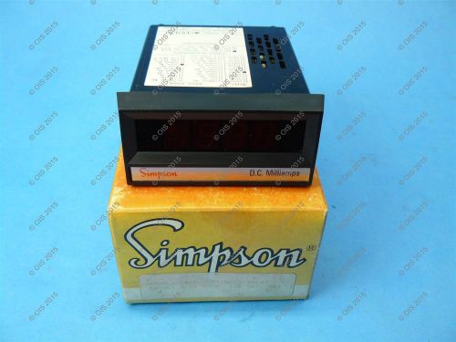 Simpson 2865 cat# 24507 millamp panel meter 0-20 madc 120 vac nib for sale