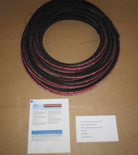 RYCO HYDRAULIC HOSE 100R2 3/8&#034; DIEHARD TJ26D TWO WIRE 98 FEET 10,000 PSI