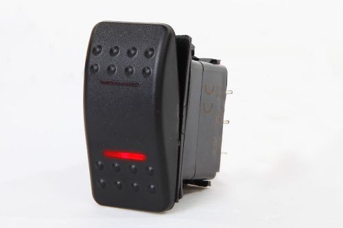 MARINE BOAT RV ROCKER SWITCH ON-OFF-ON DPDT 7 PIN 2 RED LED TRAILER MOTORCYCLE