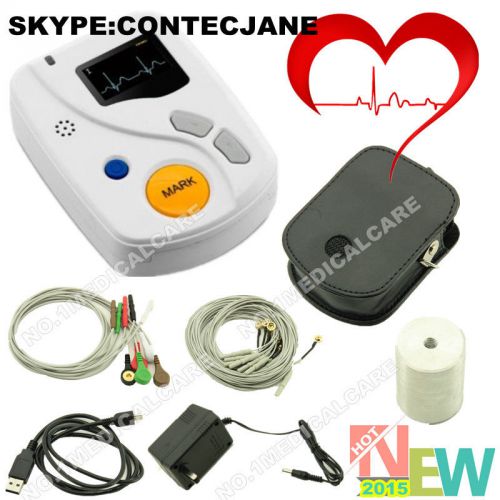 TLC6000 48 hours Recorder&amp;Analysis software, Dynamic ECG / EKG holter,USB,OLED