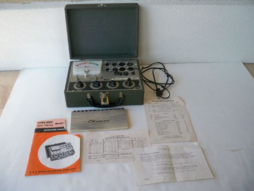 B &amp; K MODEL 600 DYNA-QUIK TUBE SELECTOR TESTER W/ MANUALS &amp; PAPERWORK VERY NICE!