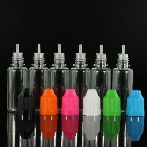 100Pcs 15-30ml Empty Plastic Childproof Cap E-juice E-Liquid Dropper Bottl