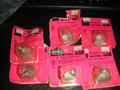 lot of six pkgs - motorola triac HEP R1781, R1783    50 V 25 amp