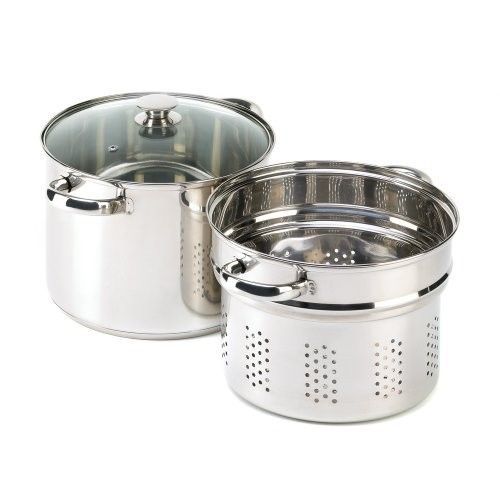 New Stainless Pasta Cooker 8Qt Set Kitchen Restaurant Gourmet Cooking