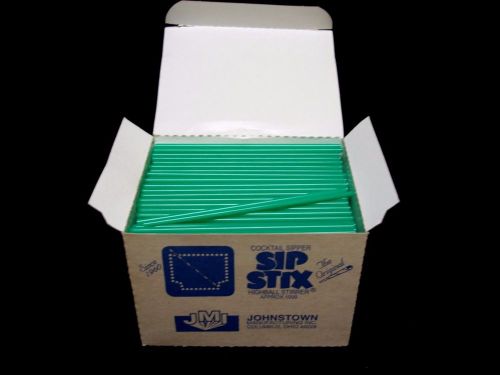 1000 Pieces 5.5&#034; GREEN STRAWS Cocktail Sipper SIP STIX Highball Stirrer Original