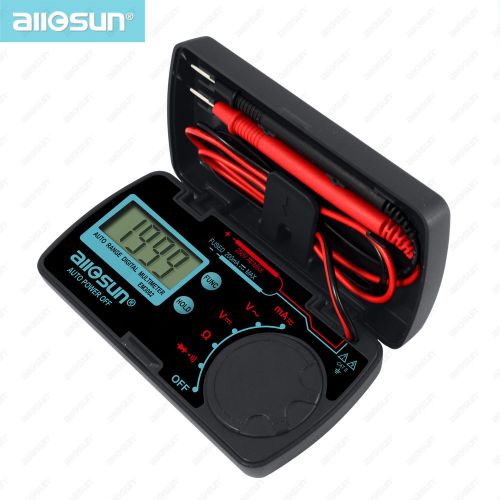 Mini pocket lcd digital multimeter dc/ac voltmeter dc ammeter ohm tester allsun for sale