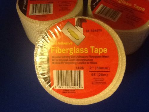 3 SELF ADHESIVE FIVERGLASS TAPE ROLLS GREAT FOR DRYWALL REPAIRS