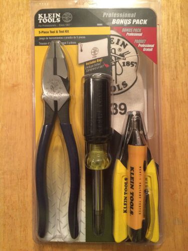 Klein Tools 5-Piece Tool &amp; Test Kit Professional Bonus Pack